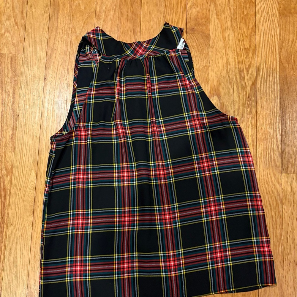 J. Crew Plaid Sleeveless Top - size 4,
